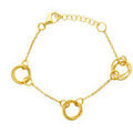 Bracelets sur Grenoble : Bracelets Orusbijoux Bracelet Argent Dor&eacute; Diamant&eacute; Classique Dor&eacute;