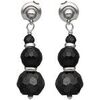 Boucles oreilles Orusbijoux Boucles D Oreilles Argent Rhodi&eacute; Cascade De Perle Naturelle Argent&eacute;