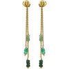 Boucles oreilles Orusbijoux Boucles D Oreilles Longues Argent Dor&eacute; Pierres Pr&eacute;cieuses Dor&eacute;