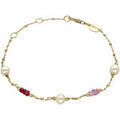 Bracelets Orusbijoux Bracelet Argent Dor&eacute; Pierres Pr&eacute;cieuses Rubis V&eacute;ritable Et Dor&eacute;
