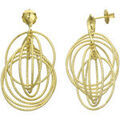 Boucles d'oreille sur Grenoble : Boucles oreilles Orusbijoux Boucles D'oreilles Argent Dor&eacute; Diamant&eacute; Forme Ronde Dor&eacute;