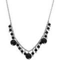 Collier Orusbijoux Collier Argent Rhodi&eacute; Multi Perle Naturelle Spinelle Noire Argent&eacute; Grenoble