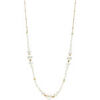 Collier Orusbijoux Collier Argent Dor&eacute; Cascade De Perle Naturelle Blanche Dor&eacute;