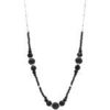Collier Orusbijoux Collier Argent Rhodi&eacute; Cascade De Perle Naturelle Spinelle Argent&eacute;