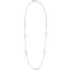Collier Orusbijoux Collier Argent Dor&eacute; Long Cascade De Perle Naturelle Blanche Dor&eacute;