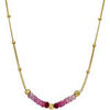 Collier Orusbijoux Collier Argent Dor&eacute; Pierres Pr&eacute;cieuses Rubis V&eacute;ritable Et Dor&eacute;