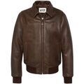 Veste Schott Blouson vintage homme Ref 66518 Marron Grenoble
