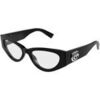 Lunettes de soleil Gucci GG1953O Cadres Optiques, Noir/Transparent, 52 mm