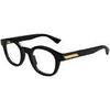 Lunettes de soleil Bottega Veneta BV1413O Cadres Optiques, Noir/Transparent, 46 mm
