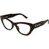 Lunettes de soleil Balenciaga BB0449O Cadres Optiques, Havana/Transparent, 53 mm