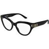 Lunettes de soleil Balenciaga BB0436O Cadres Optiques, Noir/Transparent, 55 mm