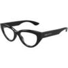 Lunettes de soleil McQ Alexander McQueen AM0529O Cadres Optiques, Noir/Transparent, 52 mm