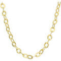 Colliers sur Grenoble : Collier Orusbijoux Collier Argent Dor&eacute; Maillons Diamant&eacute;s Long Dor&eacute;