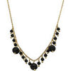 Collier Orusbijoux Collier Argent Dor&eacute; Multi Perle Naturelle Spinelle Noire Dor&eacute;