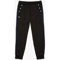 Pantalon Lacoste Pantalon de jogging en molleton avec d&eacute;tails contras Noir Grenoble