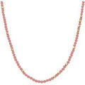 Colliers sur Grenoble : Collier Orusbijoux Collier Argent Dor&eacute; Perles Naturelles Quartz Rose Fraise Dor&eacute;