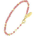 Bracelets sur Grenoble : Bracelets Orusbijoux Bracelet Argent Dor&eacute; Simple Perles Naturelles Quartz Rose Dor&eacute;