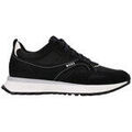 Baskets BOSS BASKETS NOIRES EN M&Eacute;LANGE DE MATI&Egrave;RES AVEC FINITIONS EN Noir
