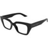 Lunettes de soleil McQ Alexander McQueen AM0453O Cadres Optiques, Noir/Transparent, 49 mm