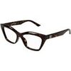 Lunettes de soleil Balenciaga BB0342O Cadres Optiques, Havana/Transparent, 55 mm