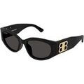 Lunettes sur Grenoble : Lunettes de soleil Balenciaga BB0324SK Lunettes de soleil, Noir/Gris, 55 mm