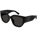 Lunettes sur Grenoble : Lunettes de soleil Balenciaga BB0323SK Lunettes de soleil, Noir/Gris, 55 mm