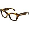 Lunettes de soleil Bottega Veneta BV1215O Cadres Optiques, Havana/Transparent, 50 mm