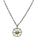 Colliers sur Grenoble : Collier Orusbijoux Collier Pendentif Homme Rose Des Vents Argent Et Bronze Et Argent&eacute;