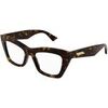 Lunettes de soleil Bottega Veneta BV1215O Cadres Optiques, Havana/Transparent, 50 mm