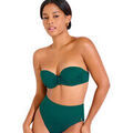 Maillots de bain sur Grenoble : Maillots de bain Lisca Haut maillot de bain bandeau balconnet pr&eacute;form&eacute; PALMA Vert