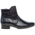 Bottines Gabor Bottine en cuir lisse &agrave; talon d&eacute;croch&eacute; Bleu Grenoble