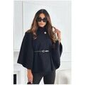Manteaux sur Grenoble : Manteau Kebello Cape Poncho F, Noir