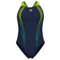 Maillots de bain Arena MAILLOT BLEU MARINE - NAVY-ARTIC LIME - 38