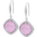 Boucles d'oreille sur Grenoble : Boucles oreilles Lotus Boucles d'oreilles Silver argent coussin rose