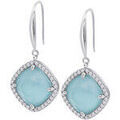 Boucles d'oreille sur Grenoble : Boucles oreilles Lotus Boucles d'oreilles Silver argent coussin turquoise