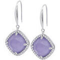 Boucles d'oreille sur Grenoble : Boucles oreilles Lotus Boucles d'oreilles Silver argent coussin violet