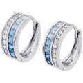 Boucles d'oreille sur Grenoble : Boucles oreilles Lotus Boucles d'oreilles Silver argent bleu