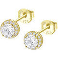 Boucles d'oreille sur Grenoble : Boucles oreilles Lotus Boucles d'oreilles Silver argent dor&eacute; halo Jaune