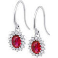 Boucles oreilles Lotus Boucles d'oreilles Silver argent marguerite rouge Grenoble