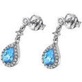 Boucles oreilles Lotus Boucles d'oreilles Silver argent goutte bleue Grenoble
