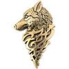 Broches Tony & Paul Boutonni&egrave;re loup de sib&egrave;rie bronze Jaune