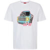 T-shirt HUGO T-SHIRT BLANC RELAXED EN COTON &Agrave; MOTIF ARTISTIQUE VOITU Blanc