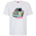 T-shirt HUGO T-SHIRT BLANC RELAXED EN COTON &Agrave; MOTIF ARTISTIQUE VOITU Blanc