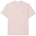 Tee-shirts sur Grenoble : T-shirt Lacoste T-shirt -Rose Clair- signature brod&eacute; en jersey &eacute;pa Rose