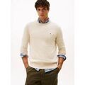 Pull Tommy Hilfiger MW0MW28046 PIMA ORG CTN CASHMERE-HGF HEATHERED OATMILK
