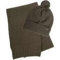 Bonnet Barbour Coffret cadeau bonnet et &eacute;charpe Ramside Vert