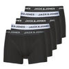 Boxers Jack & Jones JACSOLID TRUNKS 5 PACK OP Noir