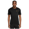 Tee-shirts sur Grenoble : T-shirt Nike TEE SHIRT M NSW CLUB TEE - BLACK/GOLD - L