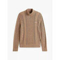 Pull Tommy Jeans Pull camionneur torsad&eacute; beige en coton Beige