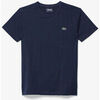 T-shirt Lacoste T-SHIRT SPORT EN COTON M&Eacute;LANG&Eacute; MARINE Bleu
